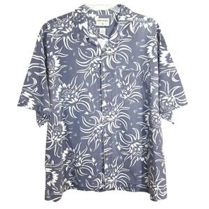 HIGH SIERRA Men's Hawaiian Style Shirt Floral Print XXL Button‎ Up 100% Cotton
